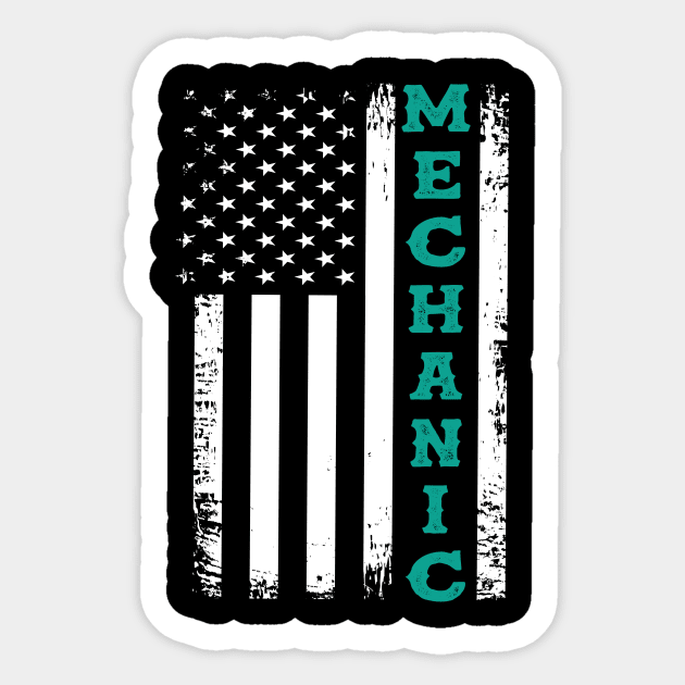 USA Mechanic Sticker by AntonioClothing